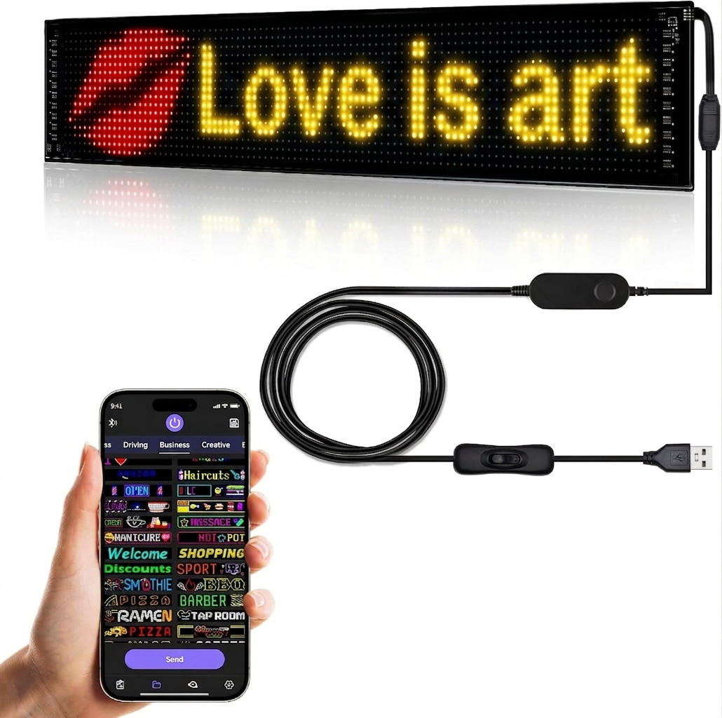 Programmable Scrolling LED Sign with Bluetooth App Control