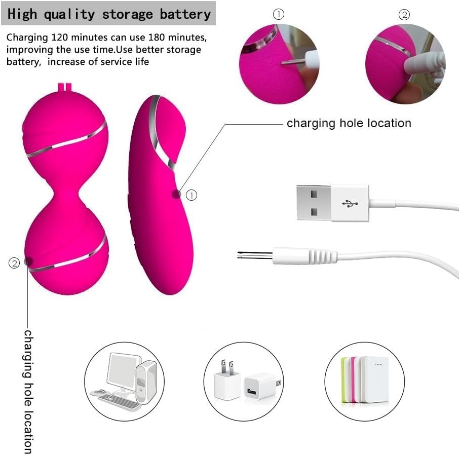 2 Wireless Remote Control Vibrating Egg Ball with Ball Vibrators for Her