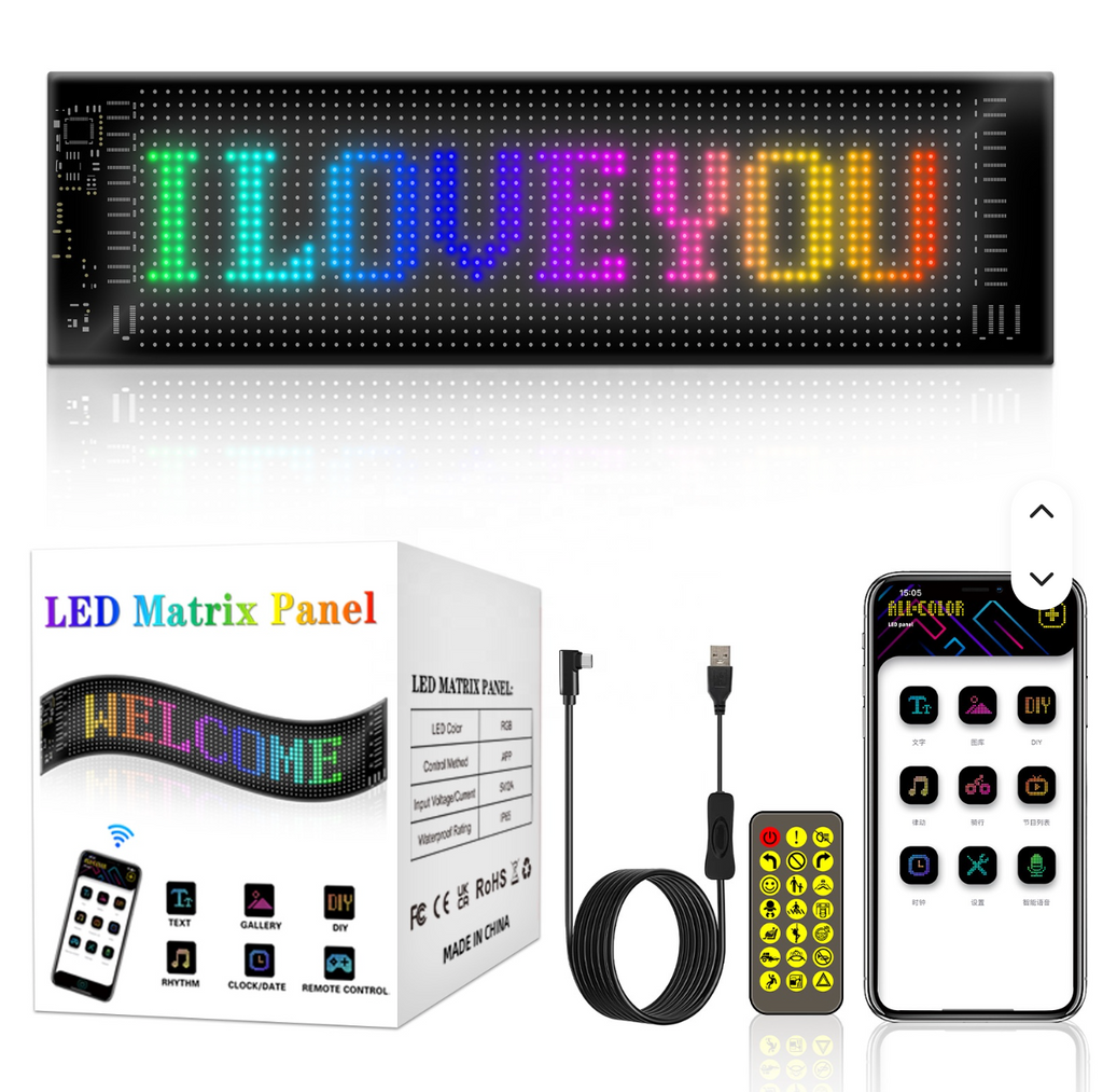 Programmable Scrolling LED Sign with Bluetooth App Control