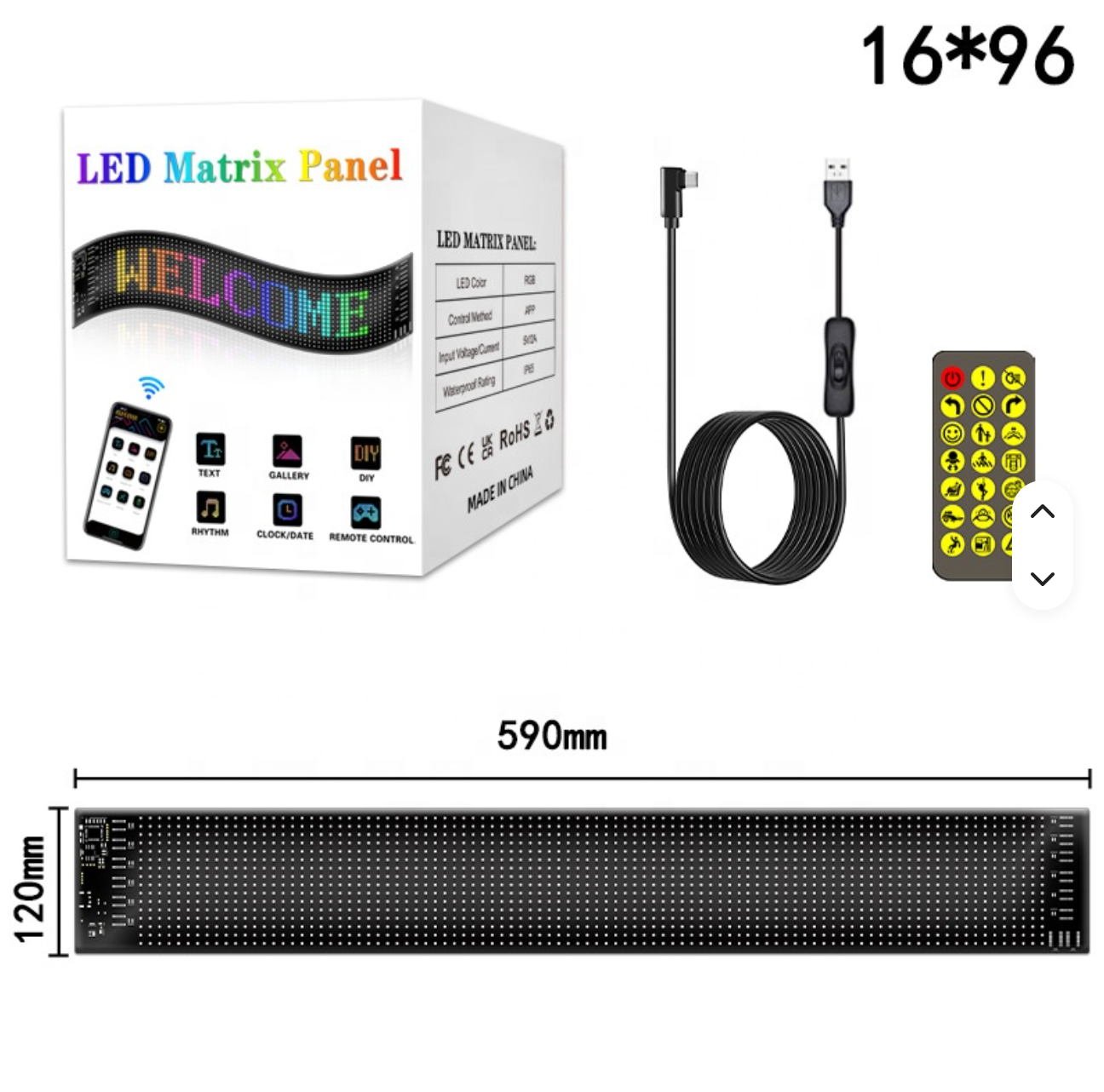 Programmable Scrolling LED Sign with Bluetooth App Control